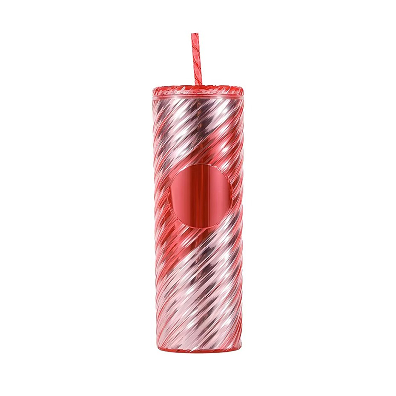 Grid gradient shiny Plastic tumbler