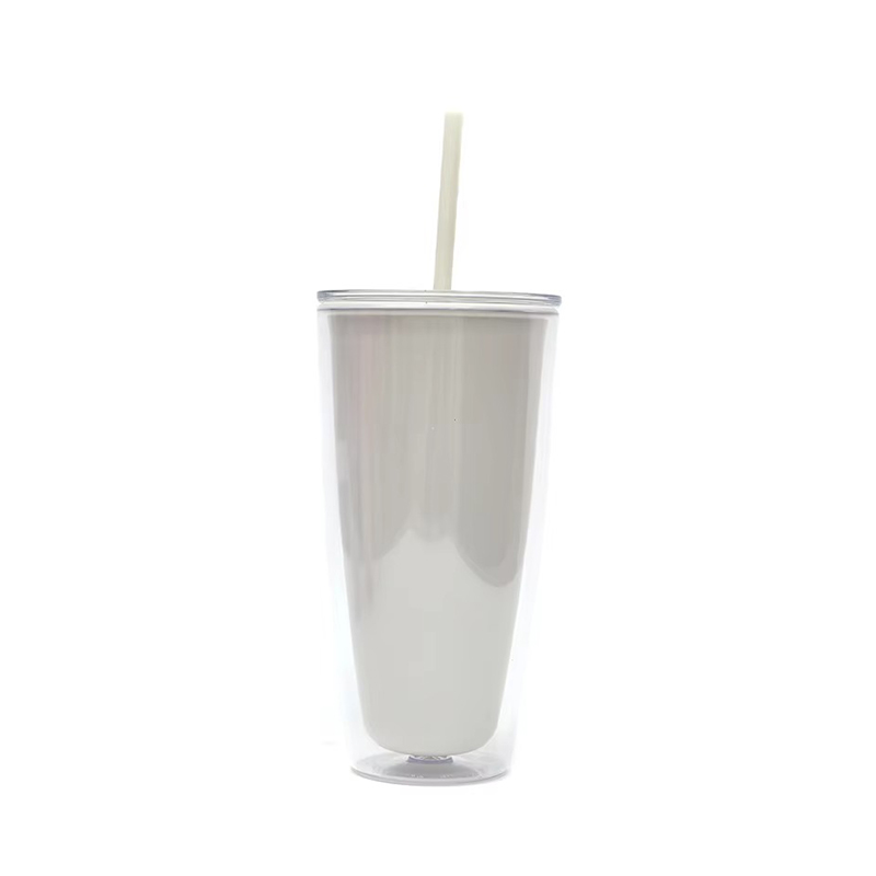 Reusable double-layer insulation Plastic tumbler
