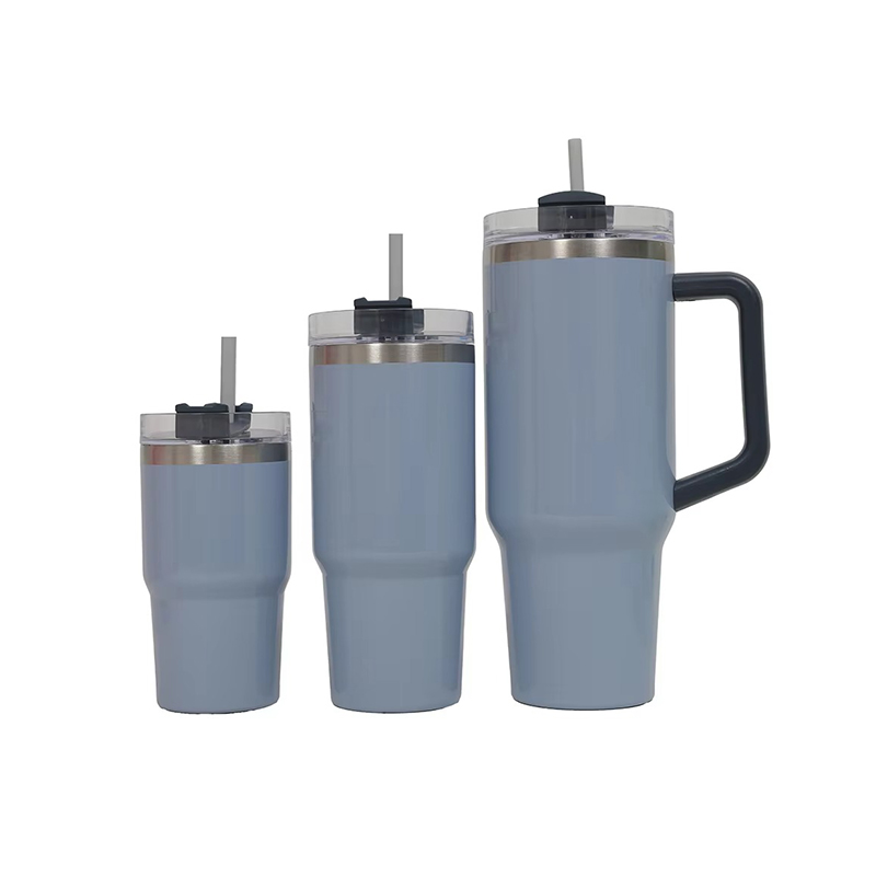 Three-piece set straws stainless steel Auto mug