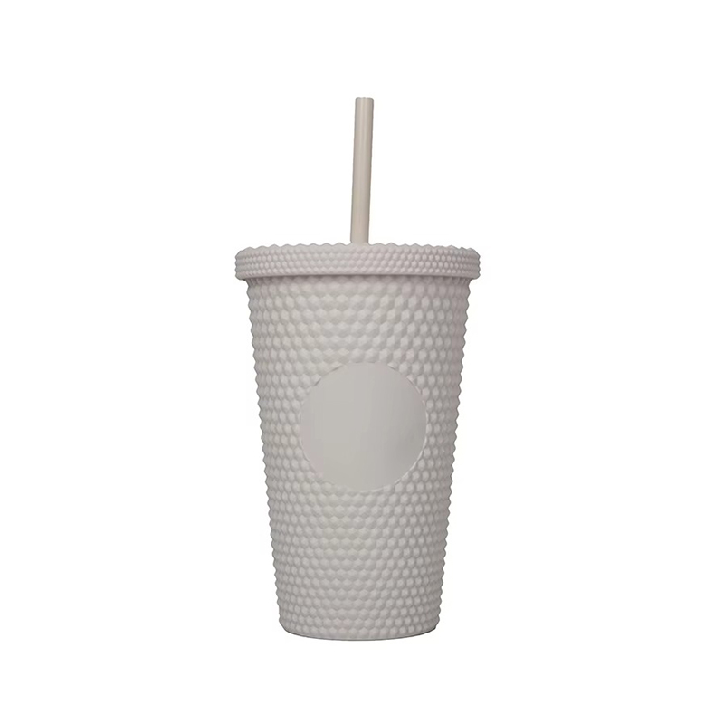 Spill-proof heat-insulated plastic tumbler