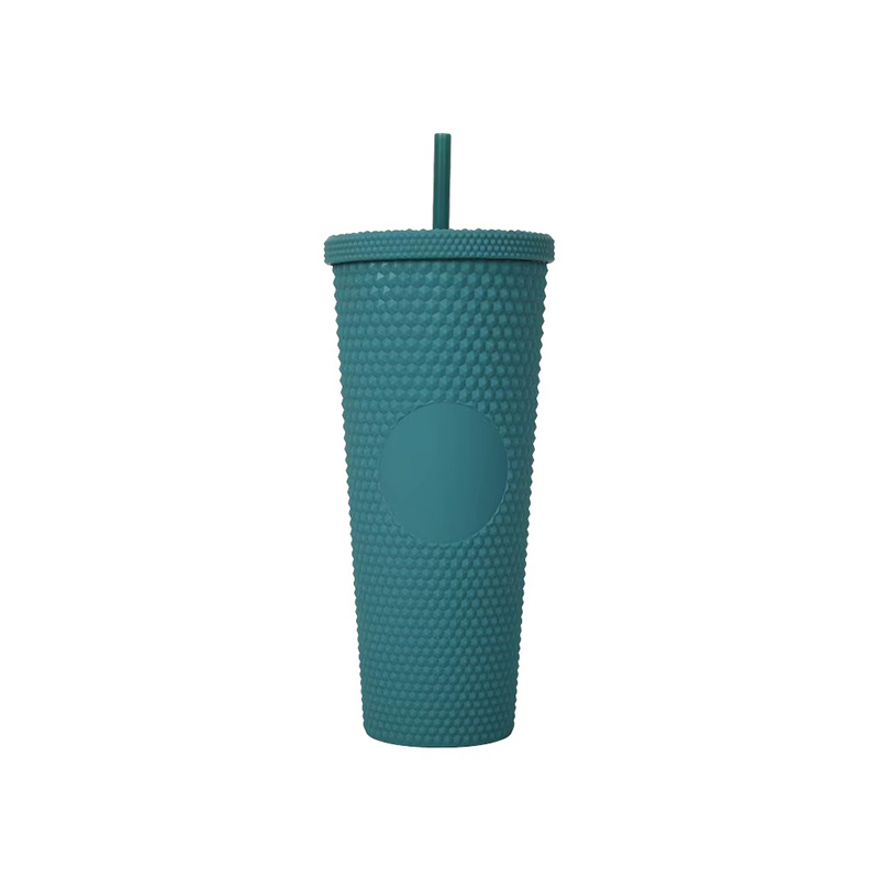 Large capacity matte plastic tumbler