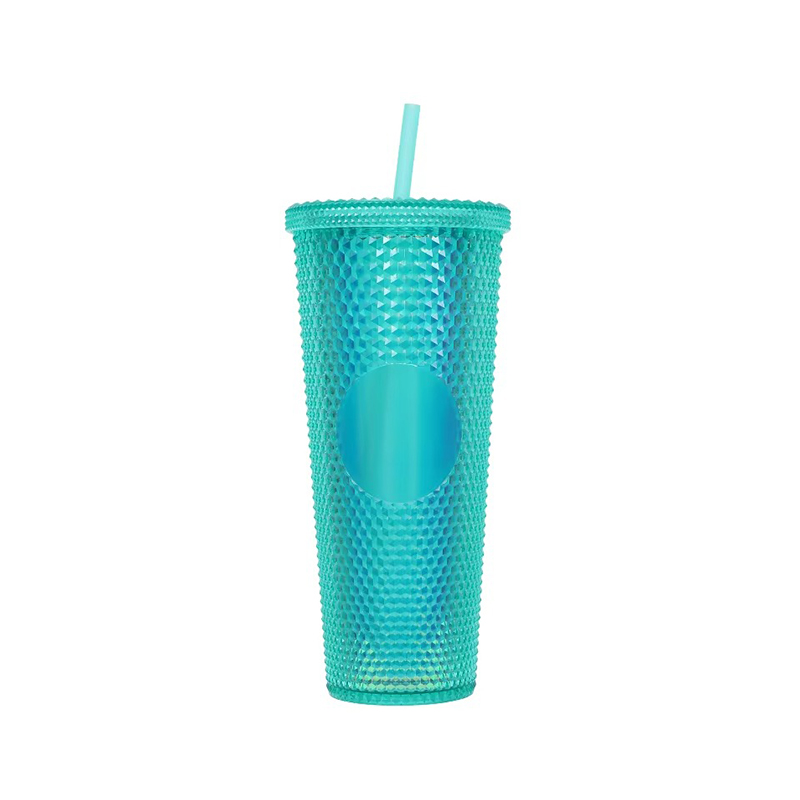 Colorful gifts plastic tumbler with straws