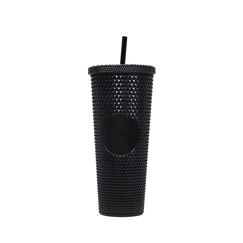 Colorful gifts plastic tumbler with straws