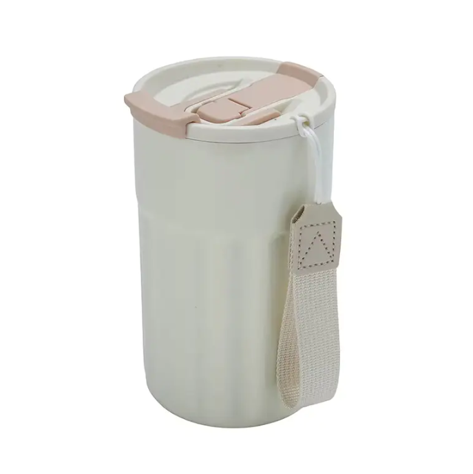 XIAOYU Portable Outdoor Stainless Steel Coffee Mug with Straw