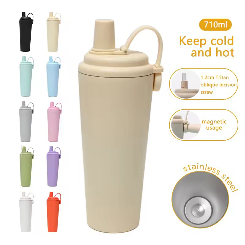Magnetic Handle Double-Wall Stainless Steel Tumbler