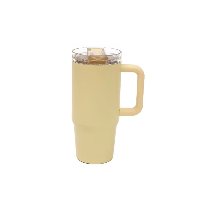 Stainless Steel Tumbler with Flip Straw Lid