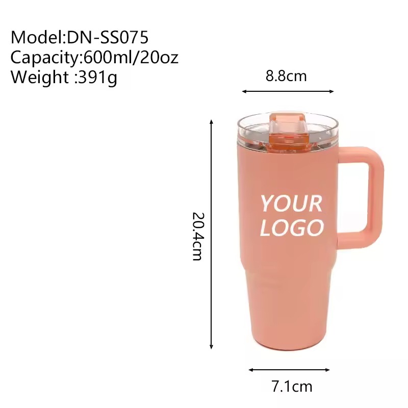 Stainless Steel Tumbler with Flip Straw Lid