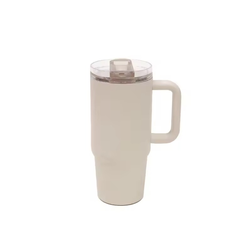 Stainless Steel Tumbler with Flip Straw Lid