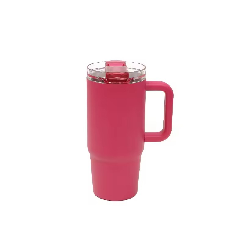 Stainless Steel Tumbler with Flip Straw Lid
