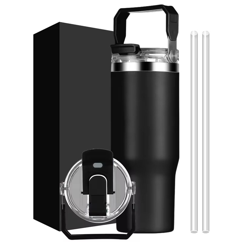 Leakproof Flip Straw Tumbler with Removable Spout