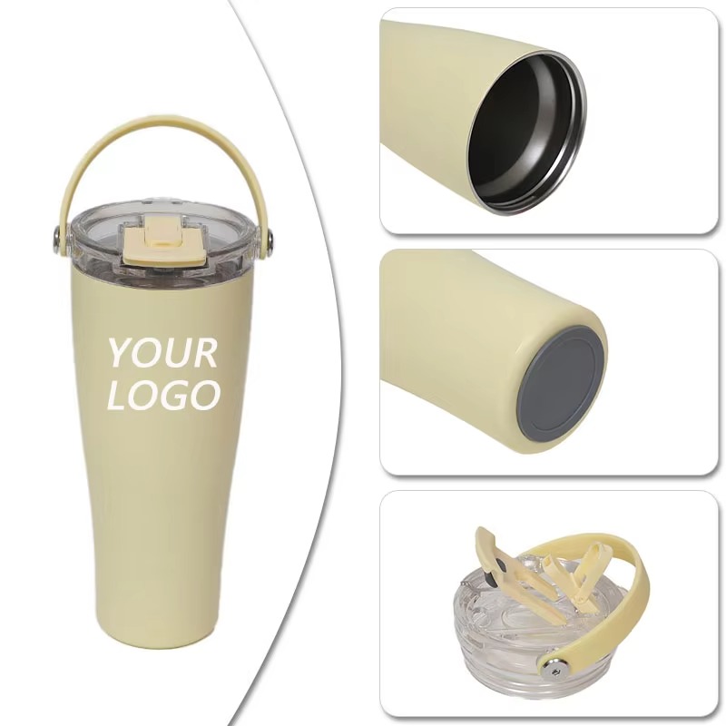 Double-walled Stainless Steel Straw Tumbler