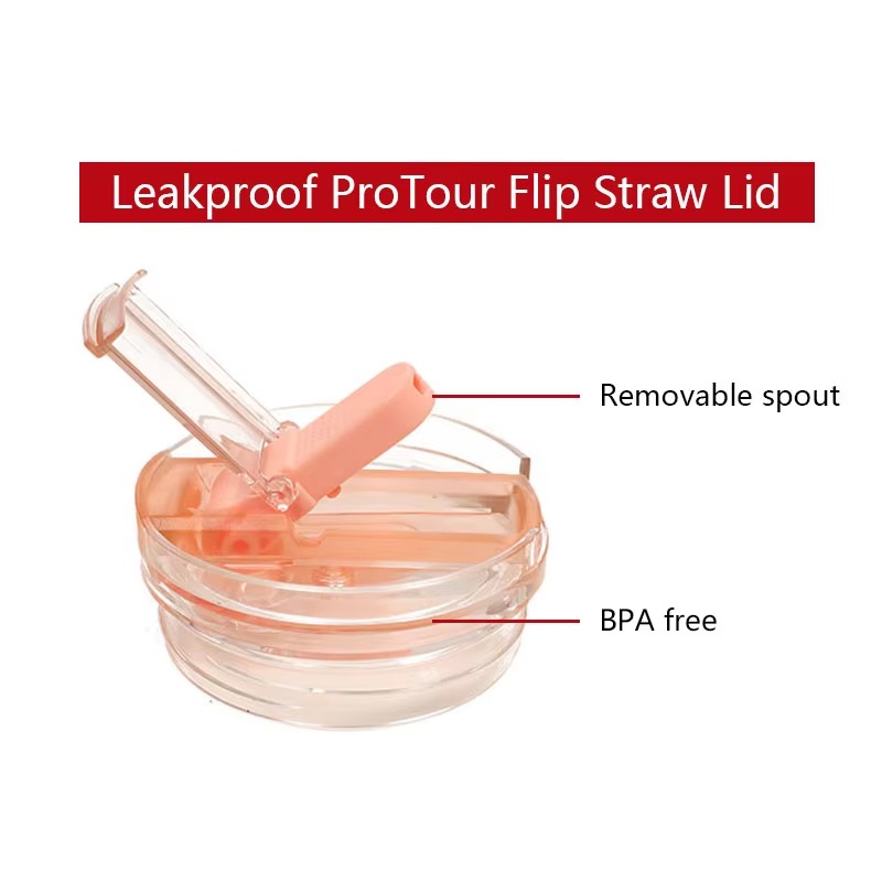Stainless Steel Tumbler with Flip Straw Lid